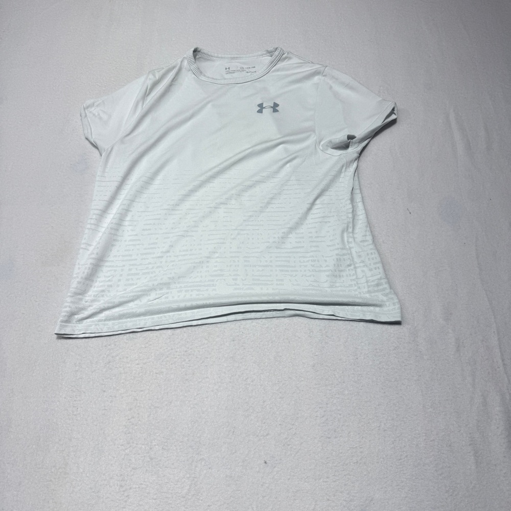 Under Armour Girls  Light Gray Short Sleeve Tee
